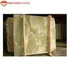 Customized Light Green Onyx Marble Stone Slab With 15-18mm Thickness