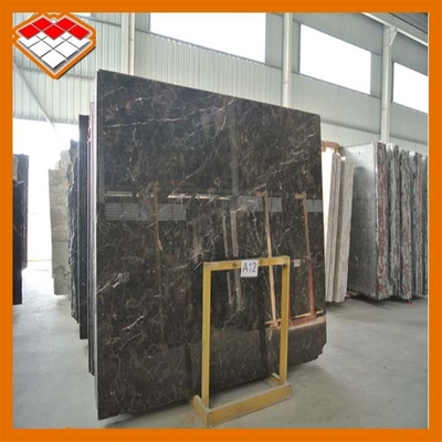 Temple Design Marble Stone Tile , Dark Emperador Marble Tiles For Home