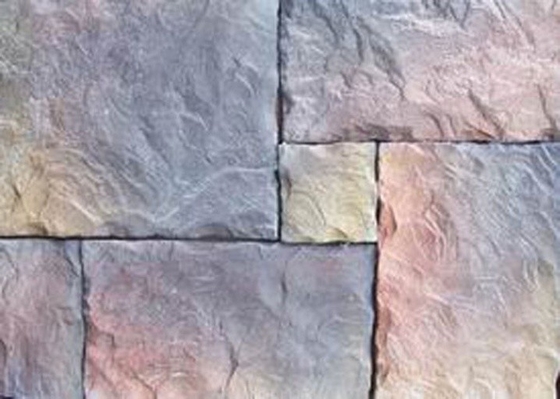 Castle Ledge Slate Exterior Embossed Red Artificial White Exterior Faux Stone Aggregate Brick Decorative Wall Panels