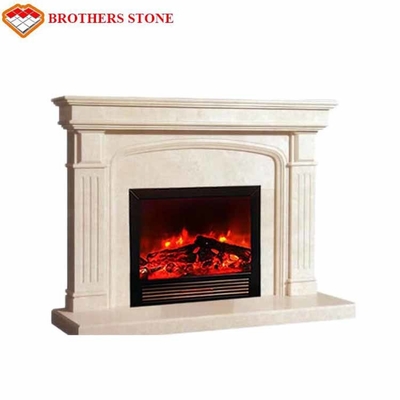 Easy Installation White Marble Fire Surround Classic Design For Indoor Decorative