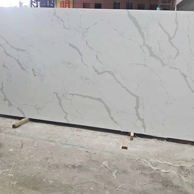 Fish Belly White Snow White Quartz Stone Tiles Slabs High Hardness