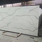 Cut - To - Size Artificial Quartz Stone , White Quartz Kitchen Worktops