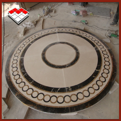 Luxury Palace Design Water Jet Medallion Marble Flooring Tiles Design