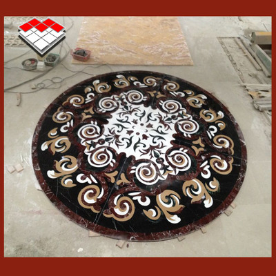 Luxury Palace Design Water Jet Medallion Marble Flooring Tiles Design