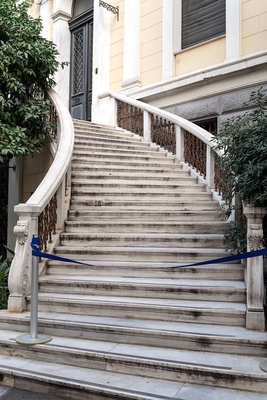 outdoor White Marble Staircase Railing Balustrade , External Stair Balustrade