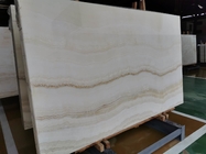 Wooden White Backlit 16mm Jade Onyx Slab For Wall Panel