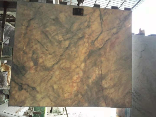 Yabo White Marble Stone Slab Translucent Grey Cloud 1.5cm Thick