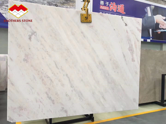 Backlit Pink Vein White Marble Tile Natural Rose Rainbow Onyx