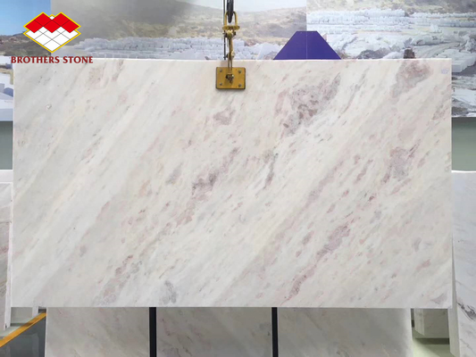 Backlit Pink Vein White Marble Tile Natural Rose Rainbow Onyx