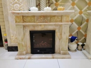 Customized Decorative Onyx Stone Marble Fireplace Surround