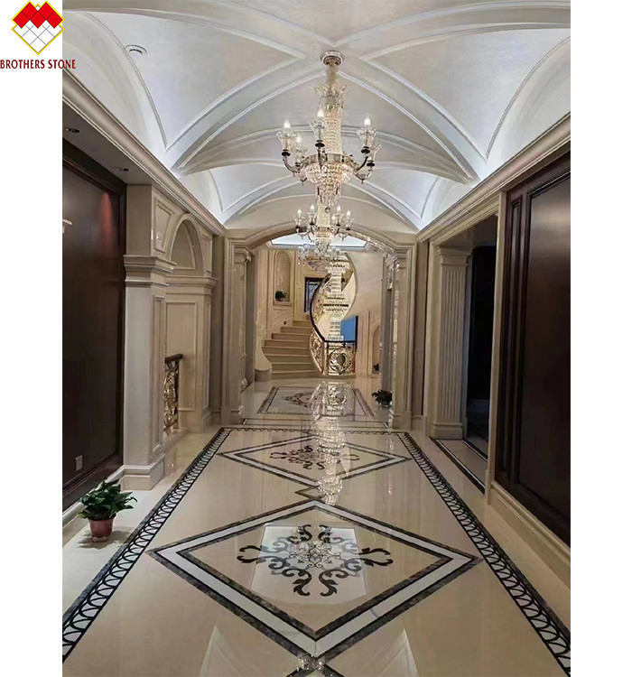 Customized Cut-To-Size Water Jet Marble Inlay Medallion for Modern Villa and Hotel