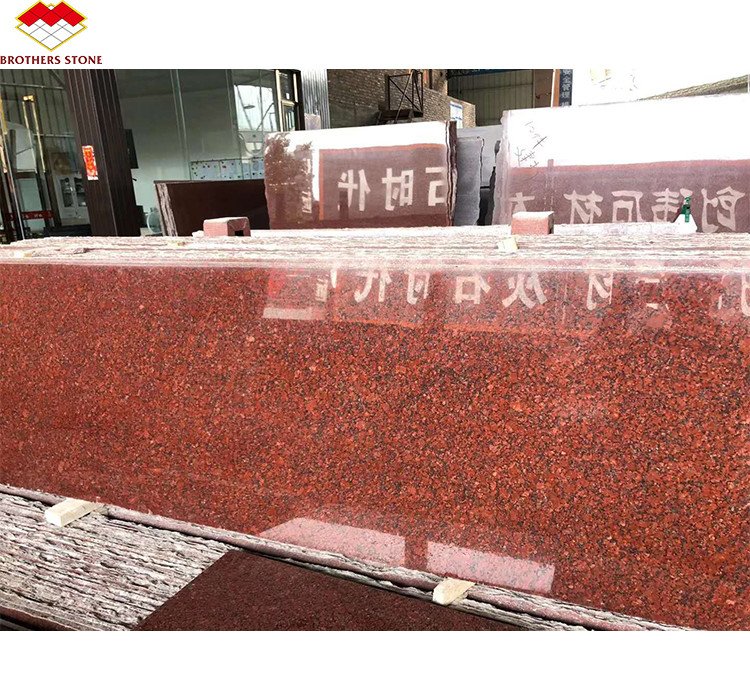 Modern India Red Granite Slabs for Exterior Interior Wall Stones and Door Frame Honed Surface