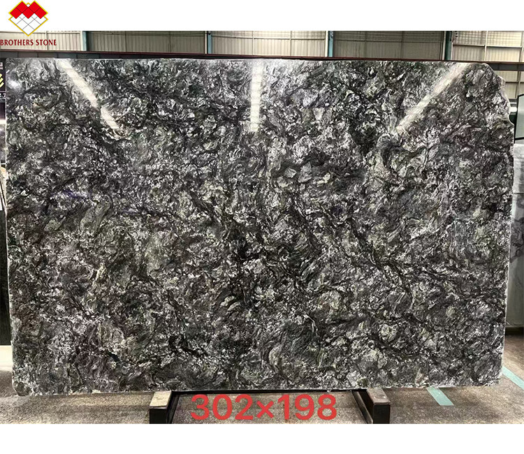 Brazilian Natural Gold Black Granite Stone Slabs for Countertops and Tables CNF Trade