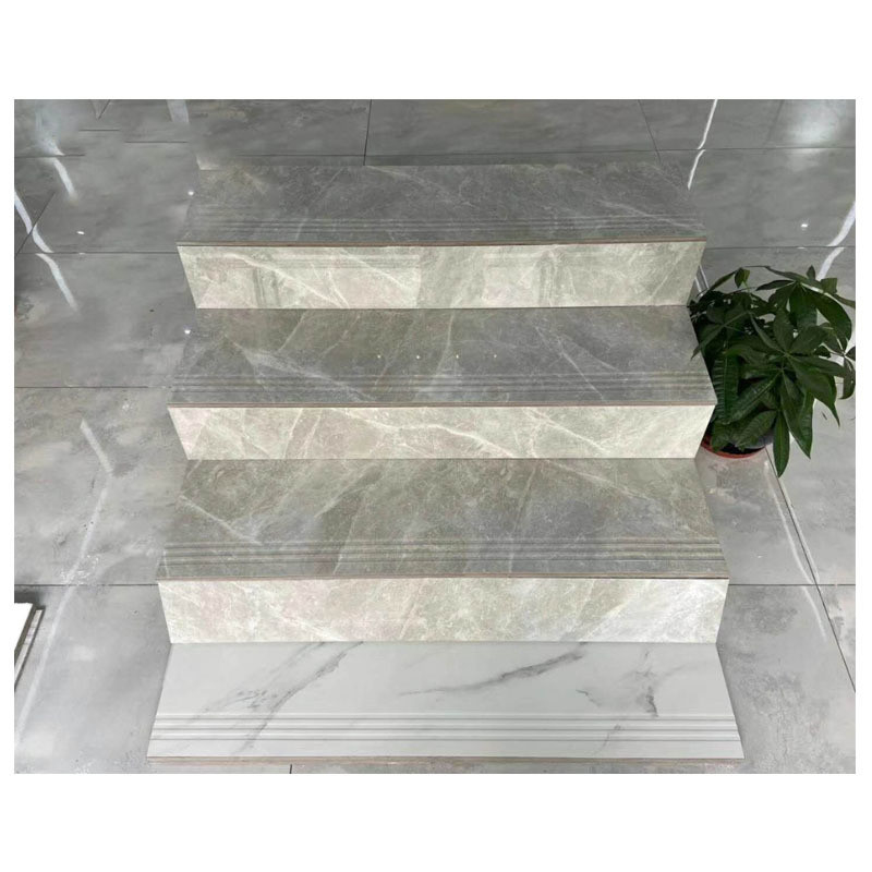 Customized Metallic Glazed Porcelain Floor Tile Non-Slip Marble Look Perfect for Stairs