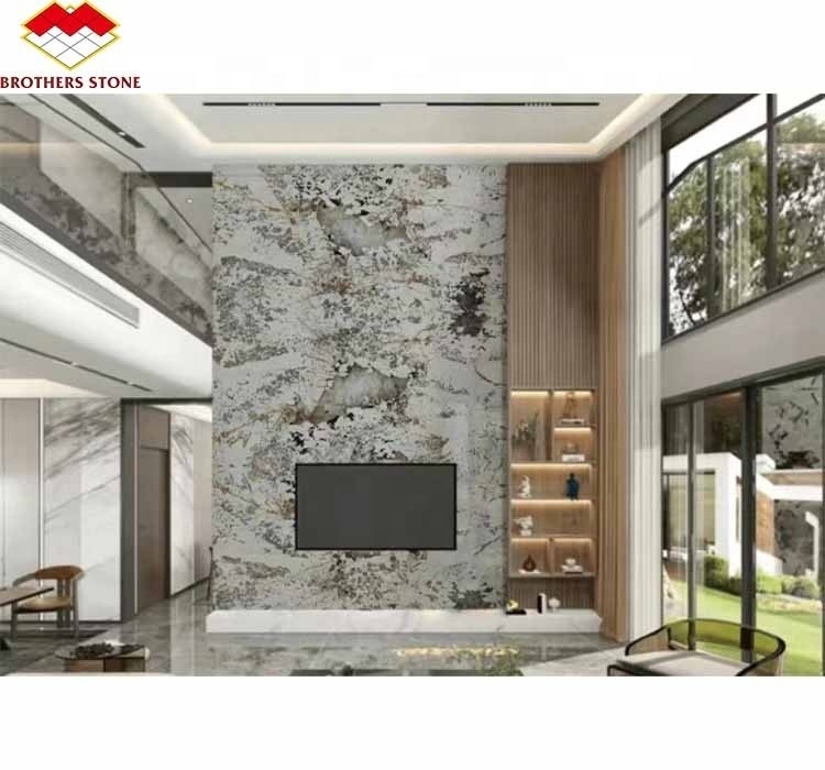 Natural Stone Pandora Marble Big Slab Cut-to-Size Designs for Modern Hotel Villa Wall