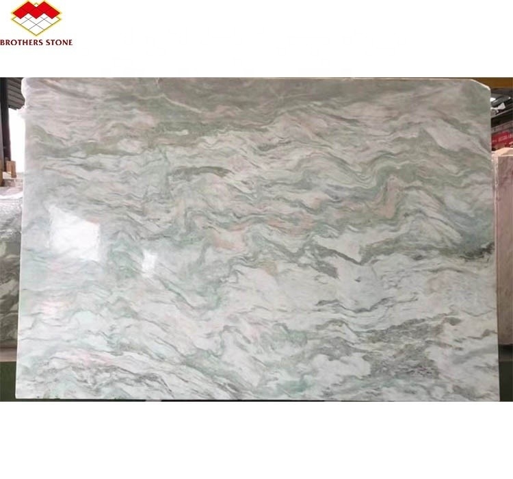 Modern Design Style Big Slab Green Jade Onyx Marble Stone for Bathroom Wall and Table