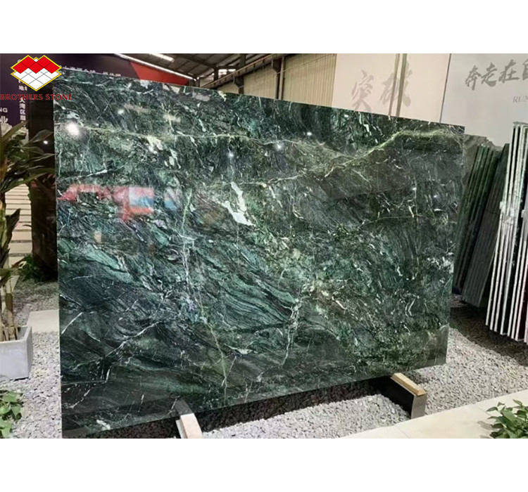 Natural Stone Cat's Eye Green Big Slab Dining Table Top for Villa Interior Decoration