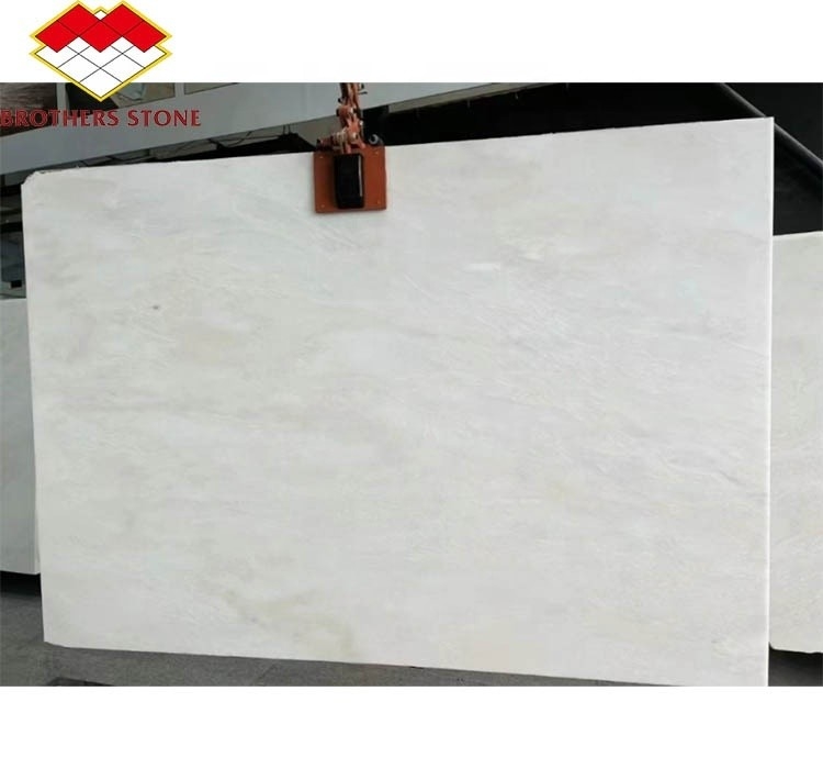 Modern Royal White Onyx Honed Marble Sheet Cut-to-Size Graphic Design Solution for Wall Panel and Dining Table Set
