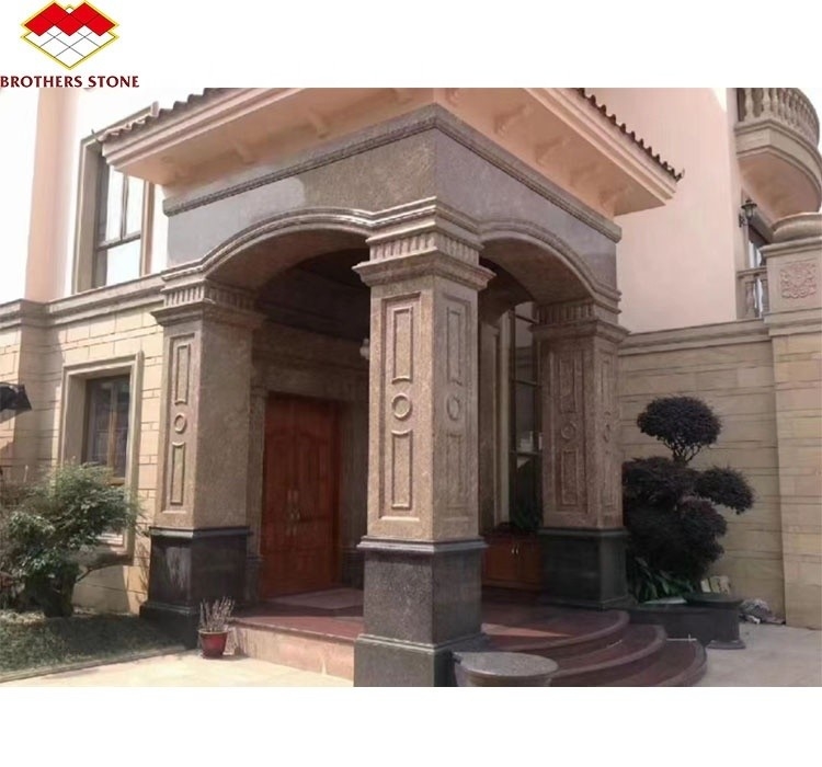 Polished California Gold Granite Cut-To-Size for Stairs and Door Frame in Modern Outdoor