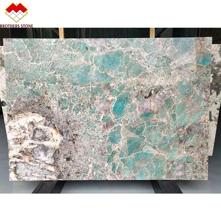 Tile and Marble Floor Brazilian Amazonian Green Quartzite Stone Slab for Villa Island