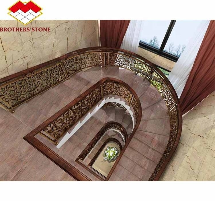 Modern Cut-To-Size Red Granite Stairs and Floor Tiles with Polished Anti Slip Surface