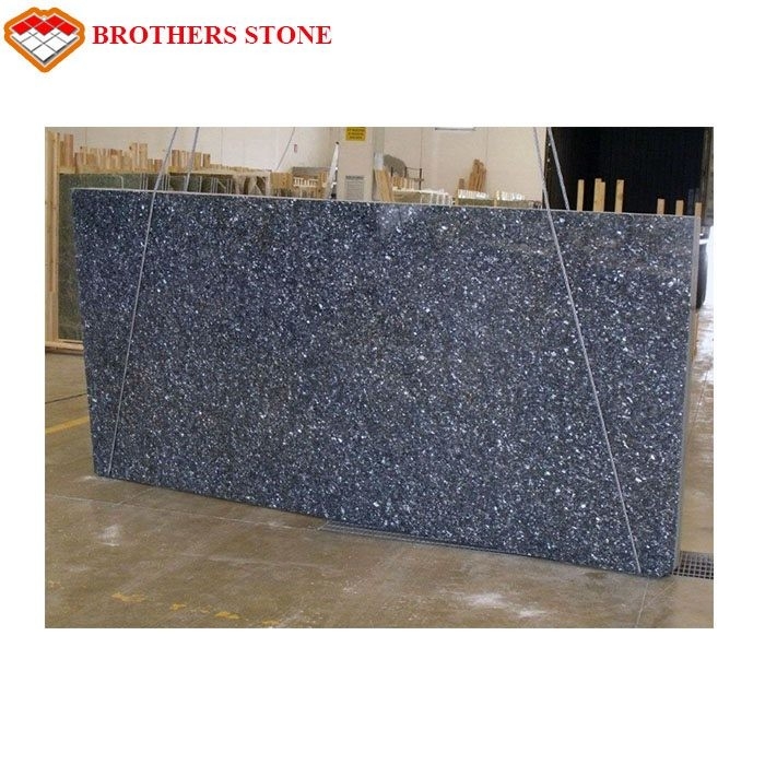 Custom Size Polished Granite Stone , Norwegian Blue Pearl Granite Slabs Tiles
