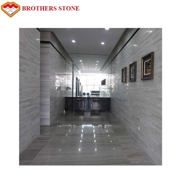 Wear Resistant White Wood Vein Marble Slabs & Tiles For Wall & Floor Covering