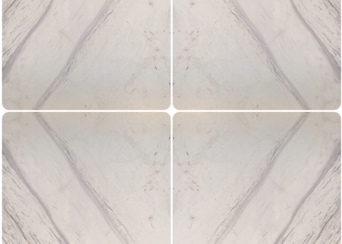 Polished Mach Greece Volakas White Marble Tile 60x60 Standard Or Customized Size