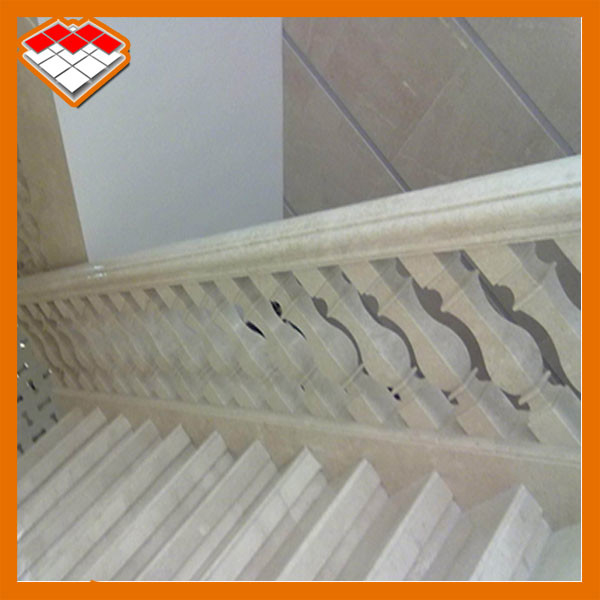 Staircase Balcony Pillar Balustrade 5/8'' Marble Stair Railing